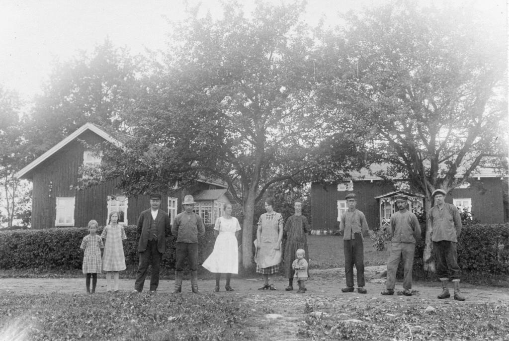 Målbergs familj på Ågården, omkring 1928